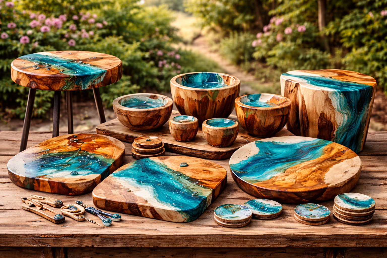 Hand block printed fabrics with vibrant patterns